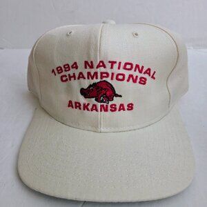White Adjustable Arkansas 1994 National Champions Baseball Cap